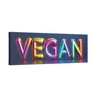 Neon Vegan Classic Stretched Canvas Printify