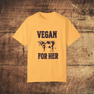 Vegan For Her Garment-Dyed T-shirt Printify