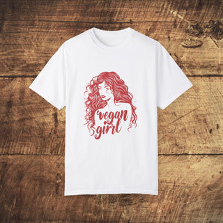 Vegan Girl Garment-Dyed T-shirt Printify