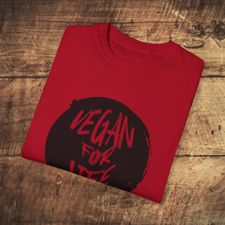 Vegan For Life Garment-Dyed T-shirt Printify