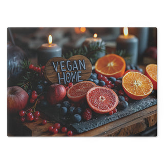 Vegan Home Tempered Glass Cutting Board Printify