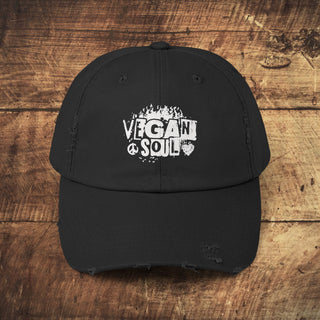 Vegan Soul Unisex Distressed Cap Printify