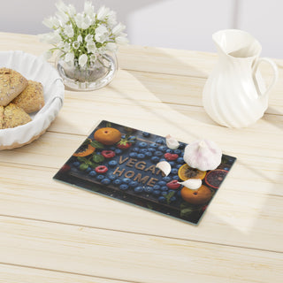 Vegan Home Tempered Glass Cutting Board Printify