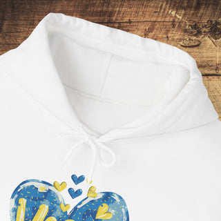 Vegan Hearts Heavy Blend™ Hooded Sweatshirt Printify