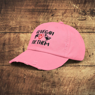 Go Vegan Unisex Distressed Cap Printify