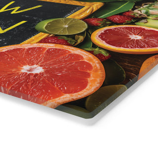 Raw Vegan Tempered Glass Cutting Board Printify