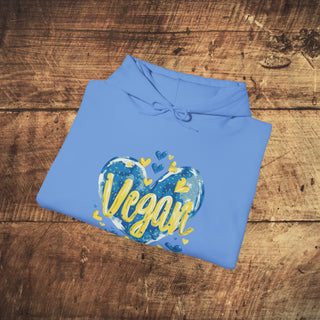 Vegan Hearts Heavy Blend™ Hooded Sweatshirt Printify