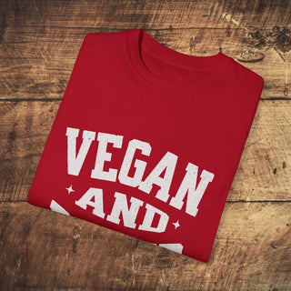 Vegan And Proud Garment-Dyed T-shirt Printify