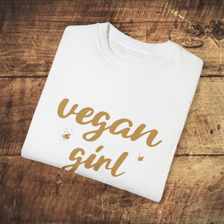 Vegan Girl Garment-Dyed T-shirt Printify