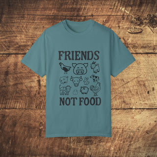 Friends Not Food Garment-Dyed T-shirt Printify