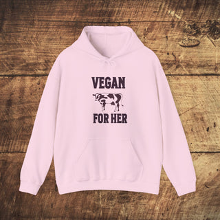 Vegan For Her Heavy Blend™ Hooded Sweatshirt Printify