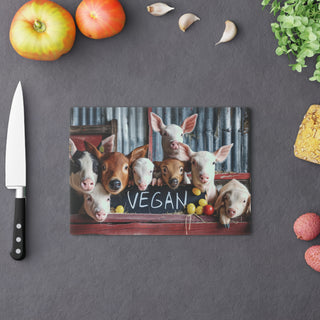 Vegan Tempered Glass Cutting Board Printify