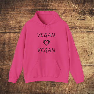 Vegan Heart Heavy Blend™ Hooded Sweatshirt Printify