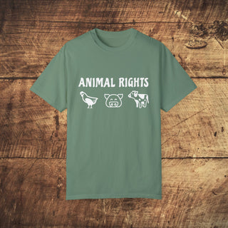 Animal Rights Garment-Dyed T-shirt Printify