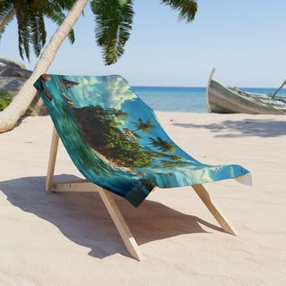 Vegan Island Beach Towel Printify