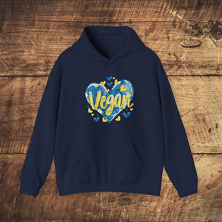 Vegan Hearts Heavy Blend™ Hooded Sweatshirt Printify