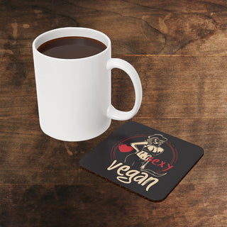 Sexy Vegan Cork Back Coaster Printify