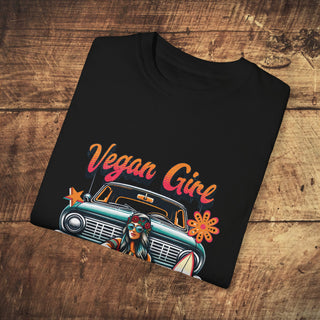 Vegan Girl Garment-Dyed T-shirt Printify