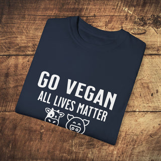 Go Vegan Unisex Garment-Dyed T-shirt