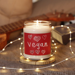 Vegan Hearts Scented Soy Candle, 9oz