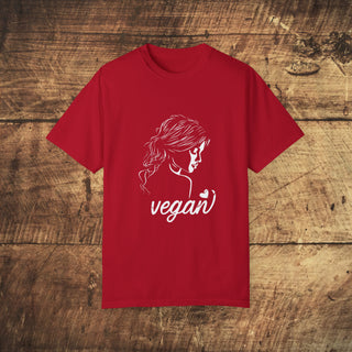 Vegan Girl Garment-Dyed T-shirt Printify