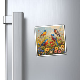 Colorful Birds Magnet Printify