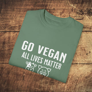 Go Vegan Unisex Garment-Dyed T-shirt