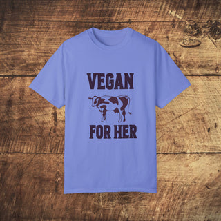 Vegan For Her Garment-Dyed T-shirt Printify