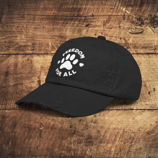 Freedom For All Unisex Distressed Cap Printify