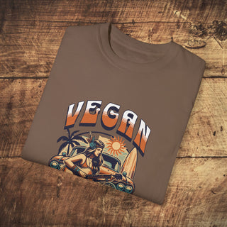 Vegan Hippie Garment-Dyed T-shirt Printify