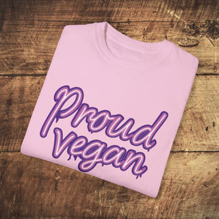 Proud Vegan Garment-Dyed T-shirt Printify