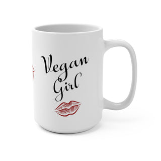 Vegan Girl Coffee Mug 15oz Printify