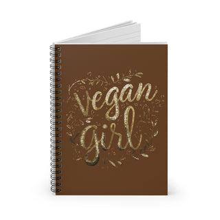 Vegan Girl Spiral Notebook - Ruled Line