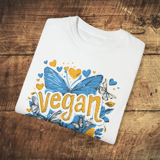 Vegan Butterflies Garment-Dyed T-shirt Printify