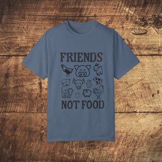 Friends Not Food Garment-Dyed T-shirt Printify