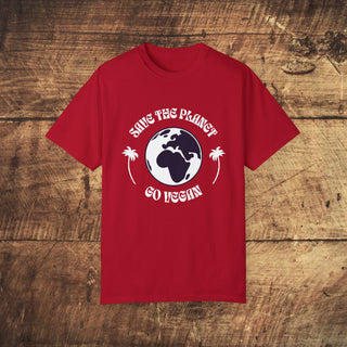 Save The Planet Unisex Garment-Dyed T-shirt