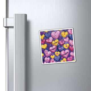 Vegan Hearts Magnet Printify