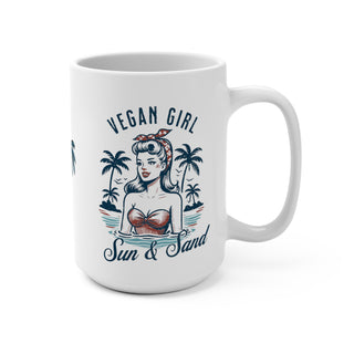 Vegan Girl Coffee Mug 15oz Printify