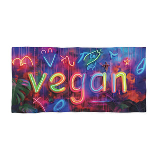 Vegan Beach Towel Printify