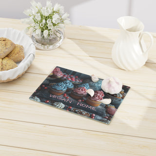 Vegan Home Tempered Glass Cutting Board Printify