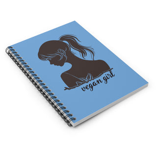 Vegan Girl Spiral Notebook - Ruled Line