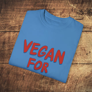 Vegan For Life Garment-Dyed T-shirt Printify