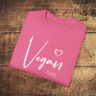 Vegan Girl Garment-Dyed T-shirt Printify