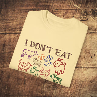 I Don't Eat My Friends Garment-Dyed T-shirt Printify