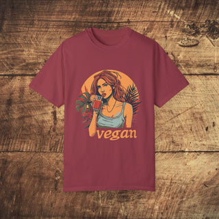 Vegan Girl Garment-Dyed T-shirt Printify