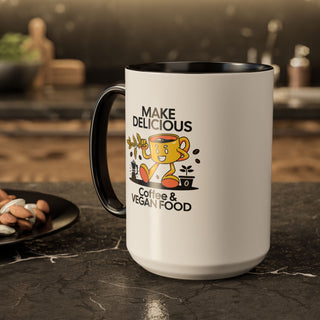 Make Delicious Coffee Colorful Mug, 15oz