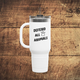 Defend All Animals Insulated Travel Mug, 40oz