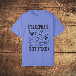 Friends Not Food Garment-Dyed T-shirt Printify