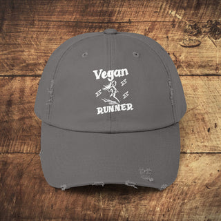 Vegan Runner Unisex Distressed Cap Printify