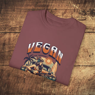 Vegan Hippie Garment-Dyed T-shirt Printify